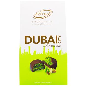 Цукерки Bind Dubai з молочного шоколаду з фісташковою начинкою та кадаїфом 80г - купити, ціни на WINETIME - фото 2