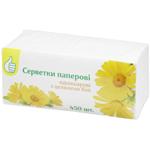 Салфетки Auchan бумажные однослойные белые 450шт