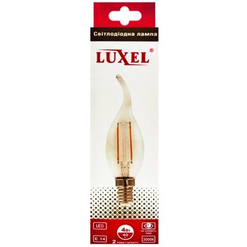 Лампа Luxel светодиодная филаментная E14 4W С35 2700К - купить, цены на Восторг - фото 2
