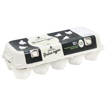 Яйця курячі Квочка Файна С0 10шт - купити, ціни на КОСМОС - фото 3