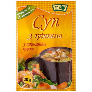 Eco Big Spoon Chicken Soup with Croutons 20g - buy, prices for Ideal - photo 1