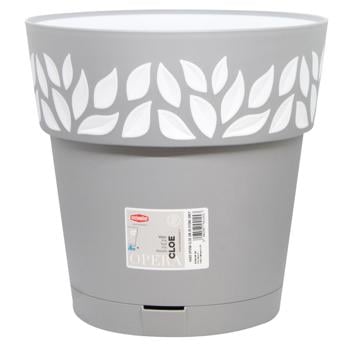 Stefanplast Opera Cloe Gray-White Pot 25cm - buy, prices for MegaMarket - photo 1