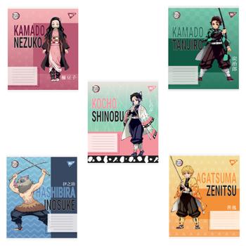 Yes Demon Slayer Heroes Checkered Notebook 18 sheets in Assortment