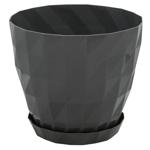 Crystal Anthracite Flower Pot with Stand 0.6l