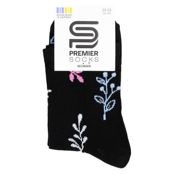 Носки Premier Socks Премиум Хрупкие ветви женские классические р.23-25 черный - купить, цены на ЕКО Маркет - фото 1