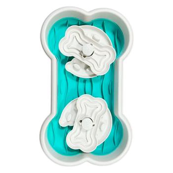 Pet Fun миска для собак 25х43х7,5 см - біло-зелений - купить, цены на MasterZoo - фото 3