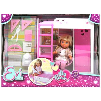 Simba Toys Evie's Doll Set Children's Room with Bed Wrdrobe and Table - buy, prices for ULTRAMARKET - photo 2