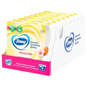 Влажная туалетная бумага Zewa Almond Milk 42шт купить, цены на МегаМаркет - фото 3