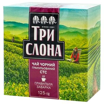 Чай чорний Три Слона гранульований 125г - купити, ціни на Чудо Маркет - фото 1