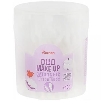 Auchan Duo Make Up Cotton Buds 100pcs - buy, prices for Auchan - photo 1