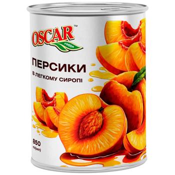 Персики Oscar половинки в легком сиропе 850мл - купить, цены на МегаМаркет - фото 1