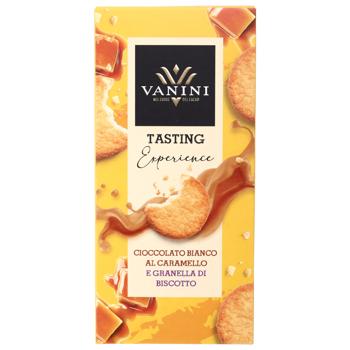 Vanini Tasting Experience White Chocolate with Caramelized Sugar and Crushed Cookies 100g - buy, prices for Epicentr FOOD - photo 1