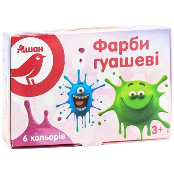 Auchan Gouache Paint 10ml x 6pcs - buy, prices for - photo 3