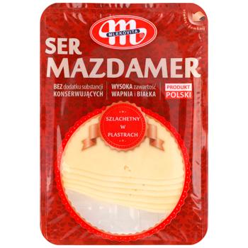 Сыр Mlekovita Маасдамер нарезанный 45% 150г - купить, цены на КОСМОС - фото 1