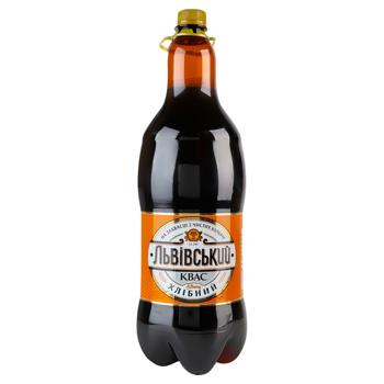 Kvas Lviv from bread natural fermented drink sparkling infiltrated pasteurized 2l - buy, prices for Ideal - photo 1