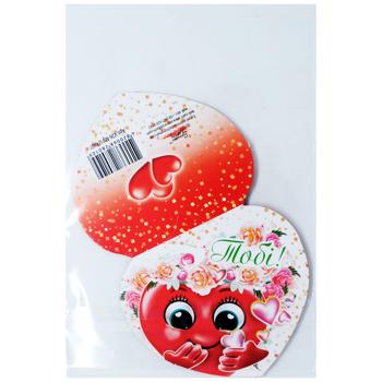 Листівка Валентинка маленька 65х55мм - купити, ціни на Чудо Маркет - фото 7