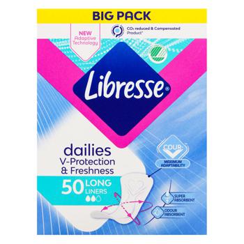 Прокладки Libresse Dailies Fresh Long 50шт - купить, цены на ULTRAMARKET - фото 1