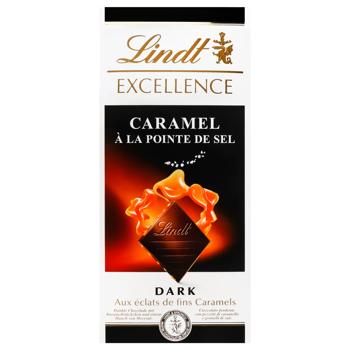 Шоколад чорний Lindt Excellence Карамель з сіллю 100г - купити, ціни на КОСМОС - фото 1