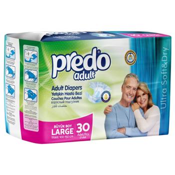 Predo Adult Diapers L 30pcs - buy, prices for COSMOS - photo 1