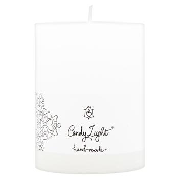 Candy Light White Cylinder Candle 8x10cm