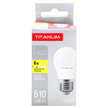 Лампа светодиодная Titanum G45 6W E27 3000K - купить, цены на КОСМОС - фото 3