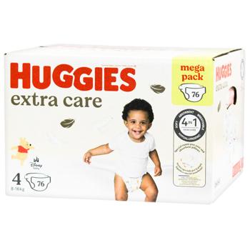Huggies Extra Care 4 Diapers 8-16kg 76pcs - buy, prices for - photo 2