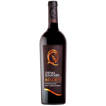 Вино Cheval Quancard Reserve Bordeaux красное сухое 11-14,5% 0,75л