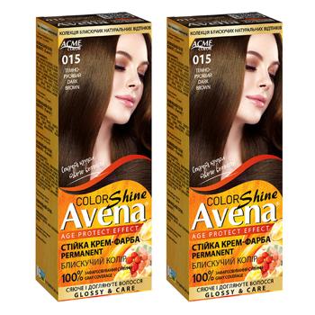 Крем-фарба для волосся стійка AVENA Shine Color 015 Темно-русявий - купити, ціни на Біотус - фото 2