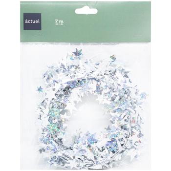 Actuel Silver Tinsel with Pattern 7m - buy, prices for Auchan - photo 1