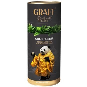 Чай пуер Graff Gold Puerh з ароматом мандарину 80г - купити, ціни на Auchan - фото 1