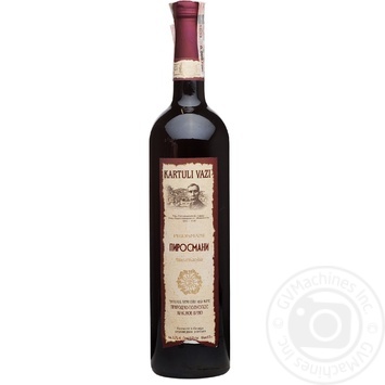 Wine saperavi Kartuli vazi Private import red semidry 11.5% 750ml glass bottle Georgia - buy, prices for MegaMarket - photo 1