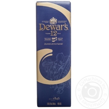 Whiskey Dewars blended 43% 12yrs 500ml in a box Scotland England - buy, prices for MegaMarket - photo 1