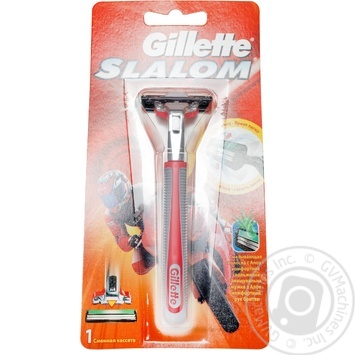 Men's Razor Gillette SLALOM Red with 1 Razor Blade - buy, prices for MegaMarket - photo 4
