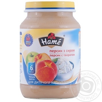 Puree Hame Peach with cottage cheese for 6+ month old babies 190g - buy, prices for MegaMarket - photo 1