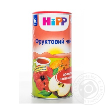 Чай детский ХиПП фруктовый с витамином С с 6 месяцев 200г Швейцария купить, цены на МегаМаркет - фото 1