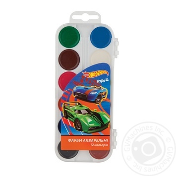 Краски акварельные Kite Hot wheels 12цветов купить, цены на МегаМаркет - фото 1