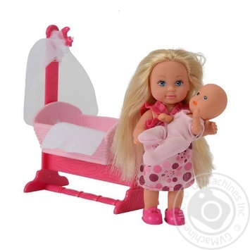 Ляльковий набір Simba Toys Єва з малюком у ліжечку купити, ціни на МегаМаркет - фото 4