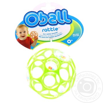 Іграшка М`яч OBall з брязкальцем 4 кольори в ас. купить, цены на МегаМаркет - фото 1