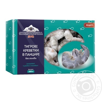Black tiger shrimps Skandinavika shell-on headless 300g - buy, prices for MegaMarket - photo 3