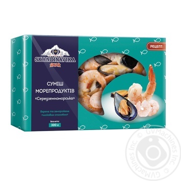 Суміш морепродуктів Середземноморська ТМ Skandinavika 300г купити, ціни на МегаМаркет - фото 1