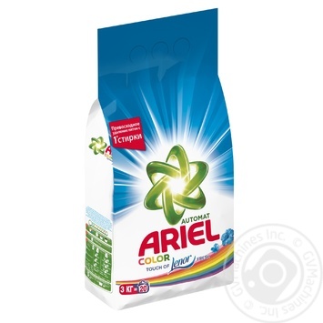Laundry detergent powder Ariel 2in1 Color Lenor Effect 3kg - buy, prices for MegaMarket - photo 1