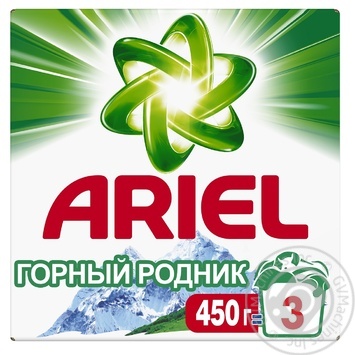 Стиральный порошок Ariel Горный родник автомат 450г купить, цены на МегаМаркет - фото 3