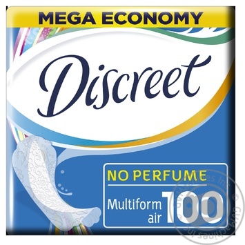 Щоденні гігієнічні прокладки Discreet Air 100шт купити, ціни на МегаМаркет - фото 2