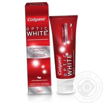 Зубна паста Colgate Оптик Уайт Іскриста м’ята 75мл купити, ціни на МегаМаркет - фото 5