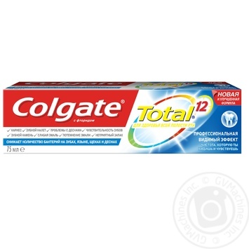 Зубная паста Colgate Total12 Заметное действие 75мл купить, цены на МегаМаркет - фото 7