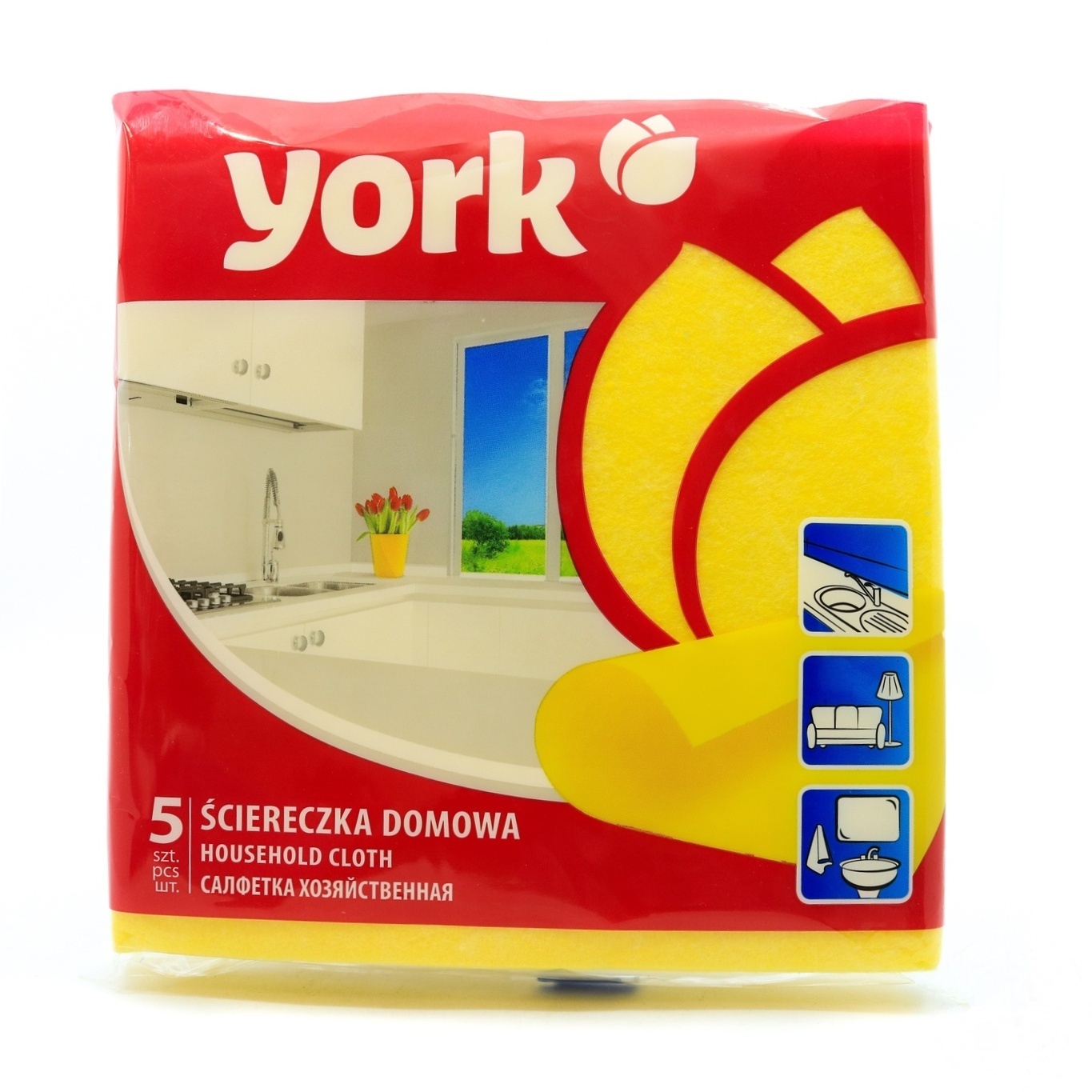 

Салфетка York универсальная 35x36см 5шт