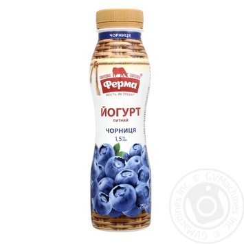 Йогурт питний Ферма Чорниця 1,5% 250г купити, ціни на МегаМаркет - фото 1