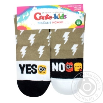 Conte Kids Funny Legs Mustard Children's Socks 22s - buy, prices for ULTRAMARKET - photo 1