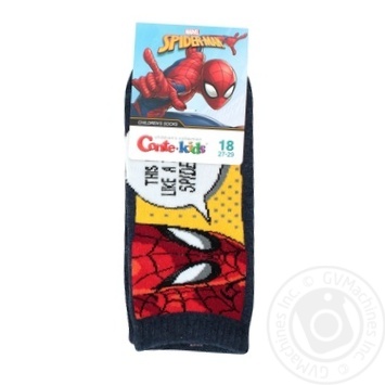 Шкарпетки Conte-kids Marvel дитячі короткі темно-сині 18р - купити, ціни на МегаМаркет - фото 1