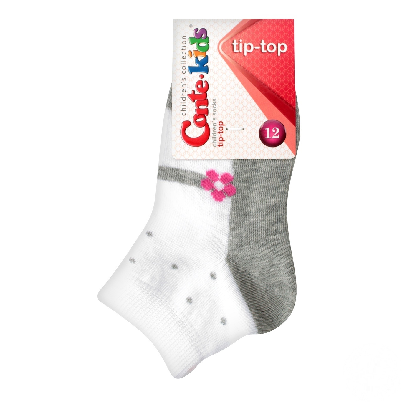 

Носки Conte-kids Tip-Top детские хлопковые бело-серые 12р